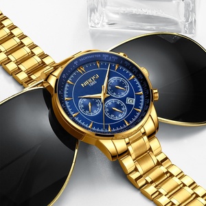Spedizione Gratuita NIBOSI 2351 <span class=keywords><strong>Orologio</strong></span> da Uomo di Lusso con Vetro Curvo, <span class=keywords><strong>Orologio</strong></span> Sportivo da Polso in Acciaio Inossidabile - Product Image 1