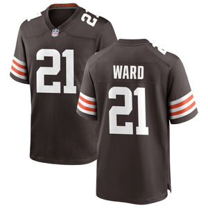 Maillots de football américain personnalisés Cleveland 2026 – Uniformes brodés pour jeunes, tenues de sport avec logos, marron - Product Image 5