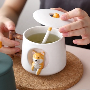 Nuove Idee Prodotto 2026 Casa e Cucina <span class=keywords><strong>Tazza</strong></span> <span class=keywords><strong>da</strong></span> Caffè a Forma di <span class=keywords><strong>Cane</strong></span> <span class=keywords><strong>Tazza</strong></span> <span class=keywords><strong>da</strong></span> Tè 420ml in Ceramica con Coperchio e Cucchiaio - Product Image 5