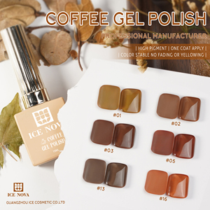 Vernis à ongles gel brun café, série Deep Color, pour manucure, gel UV LED 15ML, couleur nude hiver, effet soak-off - Product Image 2