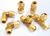 Raccord de tuyauterie en laiton à compression, résistant à la corrosion, pour basse pression, avec olive et joint d'étanchéité