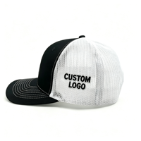 Casquettes de camionneur personnalisées de haute qualité, casquette de camionneur à 5 panneaux avec dos en maille, logo brodé 3D, casquettes imprimées personnalisées pour femmes et hommes