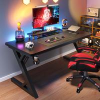 Ensemble de bureau et chaise d'ordinateur en fibre de carbone moderne pour la maison ou le bureau pour les jeux et les sports électroniques avec cadre en métal