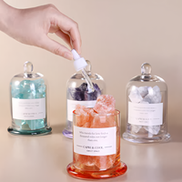 Diffuseur d'huiles essentielles en pierre de cristal en gros, ensemble d'huiles essentielles pour l'air frais, bouteille en verre de luxe, décoration parfumée pour la maison et l'intérieur
