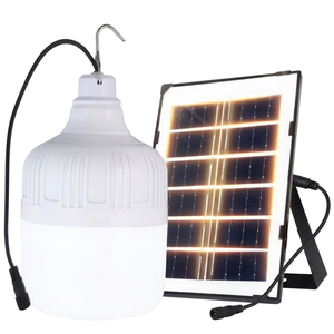 หลอดไฟ LED SMD 200W DC5V-6V ชาร์จพลังงานแสงอาทิตย์ได้ ใช้ในกรณีฉุกเฉิน เส้นผ่านศูนย์กลาง 135 มม. แบตเตอรี่ 2*1800mA วัสดุ PP ได้รับการรับรองมาตรฐาน CE/RoHS - Product Image 1
