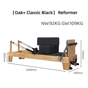 Conjunto de equipo de pilates con máquina reformadora Tower Maple y trampolín con somier sentado, disponible para uso en estudio - Product Image 4
