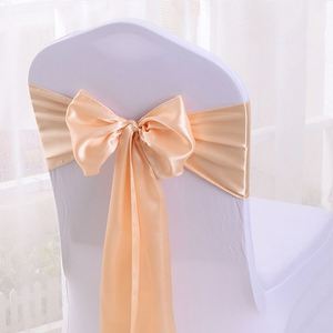 Sangle de dossier de chaise en soie multicolore couleur champagne, élégante et raffinée, adaptée à tous les types de chaises - Product Image 1