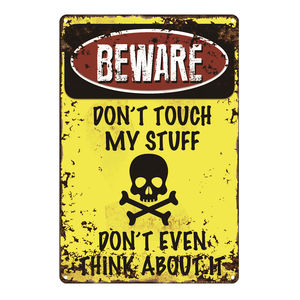 20*30CMカスタムパターン警告シリーズ壁の装飾金属工芸品ティンサインSH002 - Product Image 2