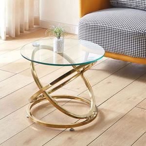 Morden Luxury <strong>Black</strong> Glass Top Coffee <strong>Table</strong> with Cross Legs Metal Base Farmhouse Style Home <strong>Decor</strong> Furniture for Living Room - Product Image 1