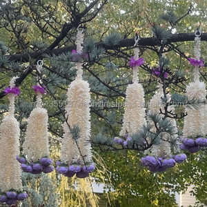 ดอกไม้ประดิษฐ์ mogra ดอกกุหลาบแขวนอินเดียงานแต่งงานจบการศึกษาฮาโลวีนปาร์ตี้ตกแต่งบ้านปรับขนาดได้ - Product Image 1