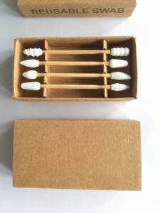 Tiges en bambou et Silicone réutilisables, 2 à 4 pièces, écologiques, pour le maquillage, le nettoyage des oreilles - Product Image 3