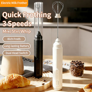 Batidora portátil al por mayor del fabricante, batidora de huevos de mano con carga USB, batidora de café, espumador de leche, batidora eléctrica de acero inoxidable - Product Image 1