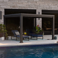 Gazebo Aluminium Alloy Moonlight untuk Luar Ruangan, Pelindung dari Matahari dan Hujan, Desain Ramah Lingkungan Tahan Air, Terinspirasi Alam, Rangka Tahan 8 Tahun