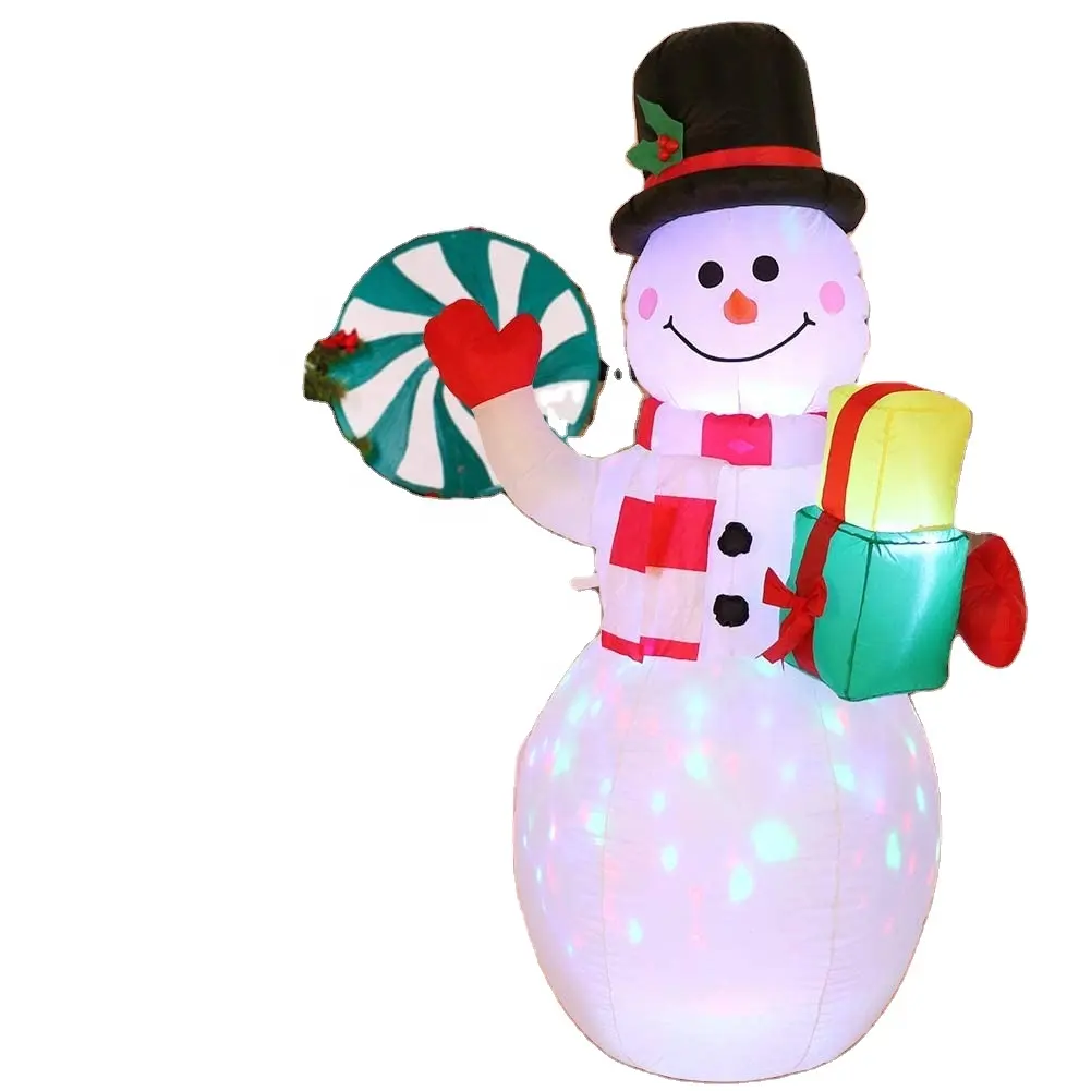 Надувной снеговик-надувной рекламный Снеговик со светодиодной подсветкой надувной Санта-Клаус Снеговик для продажи