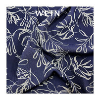 WI-B05 Fabrik Großhandel Eleganter Stil Digitaldruck Stoff 100% Polyester Crinkle Chiffon Stoff Für Kleid