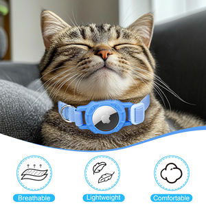 <span class=keywords><strong>Collar</strong></span> de seguridad para mascotas para Apple <span class=keywords><strong>Tracker</strong></span>, <span class=keywords><strong>Collar</strong></span> para gatos con soporte elástico de seguridad para gatitos ajustable para collares para gatos AirTag - Product Image 4