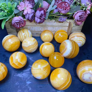 Esfera de Calcita Amarilla Pulida de Alta Calidad Tallada Naturalmente al por Mayor para Sanación y Decoración - Product Image 1