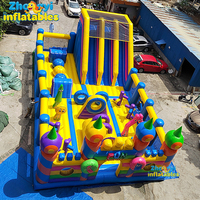 Grande ville de jeux gonflable, parc d'attractions commercial, complexe de châteaux gonflables, centre de divertissement pour enfants et adultes