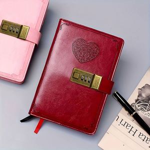 Journal secret pratique à transporter, agenda sécurisé, couverture en cuir vintage, reliure thermique, carnet B6 verrouillable - Product Image 3