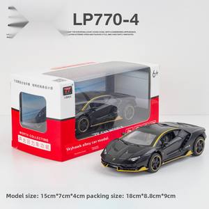 Coche Deportivo de Juguete Lamborghini <span class=keywords><strong>LP770</strong></span> de Metal a Escala 1:32 con Sonido, Luces y Retroceso, Modelo de Aleación para Niños - Product Image 6