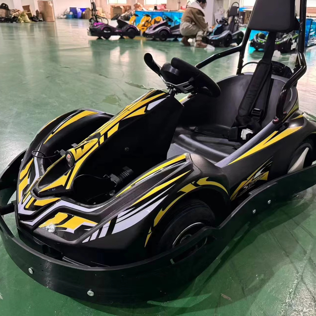 Kids Electric Go Kart Racing Kart 350W 25Km/H Steel Outdoor Auto Drive 8/10inch Wheels 36V4.4Ah Li-ion Battery HLF BS-10