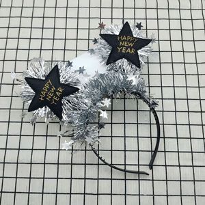 Diadema de Estrella de Peluche con Borlas de Lentejuelas para Año Nuevo, Accesorio Festivo para Fotos de Nochevieja, Accesorios para el Cabello para Adultos y Niños, Estilo Minimalista Moderno - Product Image 6