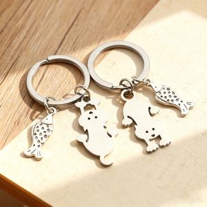 Porte-clés personnalisé en alliage de zinc, créatif, en forme d'animal, en métal, pour voitures, cadeau promotionnel, souvenir de voyage - Product Image 1