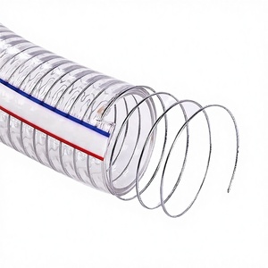 Tuyau flexible en <span class=keywords><strong>PVC</strong></span> avec armature en acier, transparent, pour aspiration et refoulement d'air, d'eau et de liquides - Product Image 2
