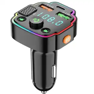 Fm Transmitter New Style Q8 Car Mp3 Player Fm Transmitter Usb Stereo Playback Tf Card Player BT Cat Kit Car Charger TYPE-C