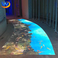 Équipement interactif 360 de projection d'hologramme de mur/plancher expérience immersive de projecteur de vidéos 3D