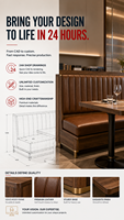 JEILI Projet de Luxe Clé en Main : Ensemble Tables et Chaises pour Hôtels et Restaurants, Solution Complète, Design de Banquettes Commerciales