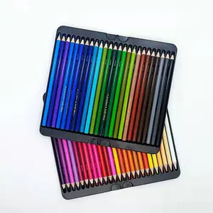 Art supplies 50 colors wooden prisma color pencil set colouring pencil set lapices de colores with custom logo printed for kids