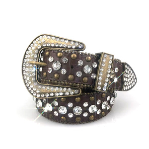 Cinturón de Mujer con Pedrería, Cinturón Decorativo Ancho de Cuero PU, 105 cm, 115 cm, 125 cm, 135 cm, Accesorio de Moda para Boda - Product Image 4