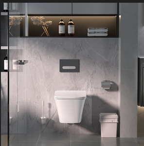 Jomoo cao cấp tiêu chuẩn Châu Âu phòng tắm gốm treo tường nhà vệ sinh mềm gần rửa xuống tường thoát nước không vành nhà vệ sinh - Product Image 6