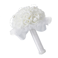 Accessoires de mariage anniversaire fiançailles saint valentin décoration fleurs rose pour mariée mariage bouquet de fleurs