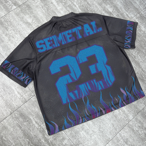 เสื้อกีฬาคอกลมเสื้อฟุตบอลตาข่ายขนาดใหญ่เสื้อฟุตบอลสำหรับผู้ชายเสื้อฟุตบอลพิมพ์ลายตามสั่ง - Product Image 4