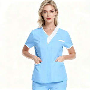Divisa Medica da Infermiera a Maniche Corte OEM, Uniforme Chirurgica Sottile ed Elegante per Donne, Camice Ospedaliero - Product Image 2