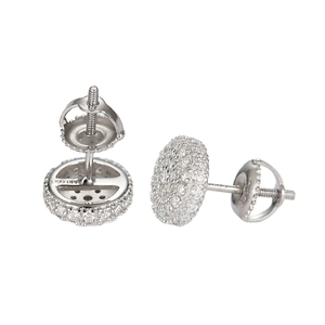 ต่างหูเม็ดเดี่ยวเพชรโมอิส925สเตอร์ลิงเงิน GRA VVS moissanite ต่างหูแร็ปเปอร์ผู้หญิงผู้ชาย - Product Image 4