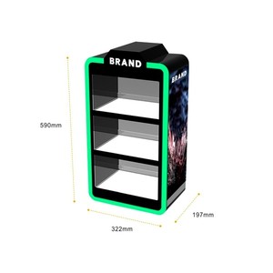 Nhà máy tùy chỉnh đầy màu sắc LED Acrylic hiển thị giá truy cập hàng đầu khói cửa hàng hiển thị trường hợp 3 tầng hiển thị Acrylic đứng - Product Image 2