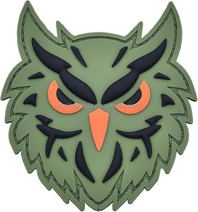 Custom 3D Soft PVC Logo Heat Press Embossed Silicone Transfer Printing Pvc Rubber Patches Cat <strong>Iron</strong> <strong>Velcro</strong> Sew on Clothing - Product Image 1