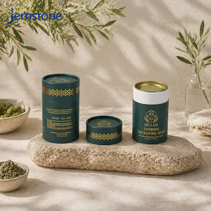 OEM Kraft Cardboard Cylinder Tube Packaging Gift <b>Box</b> Recyclable Skin Care Exfoliating Mask Paper Tube Packaging with Metal Lid - Product Image 3