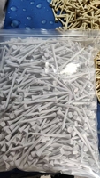Venta al por Mayor de 100 Piezas/Bolsa, Tees de Golf de Madera Natural Blanca Ecológica de 70 mm (2 3/4 Pulgadas), Tees de Golf de Bambú en Blanco