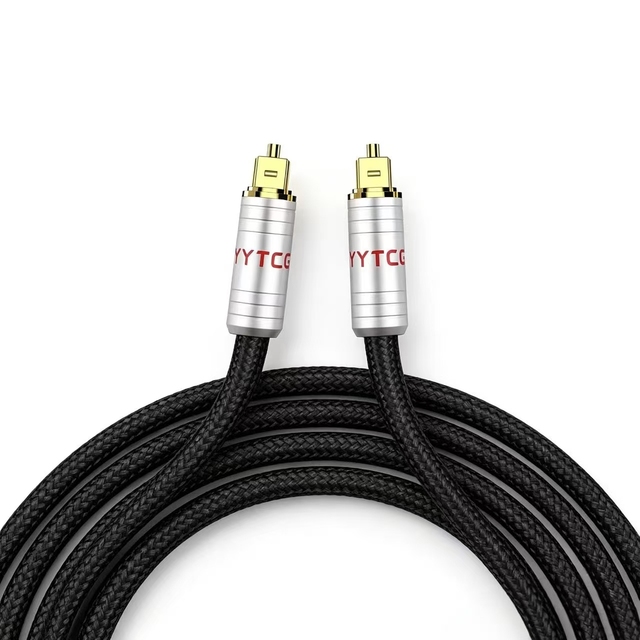 YYTCG High Performance Digital SPDIF Fiber Optic Audio Cable Toslink Male to Toslink Male for Multimedia Audio Devices