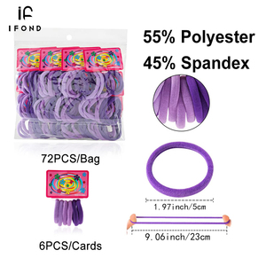 IFOND - Juego de 72 Coleteros Elásticos de Nailon Coloridos de 5 cm, Ecológicos, Neutros, con Tarjeta Personalizable, Adecuados para el Uso Diario de Mujeres - Product Image 3