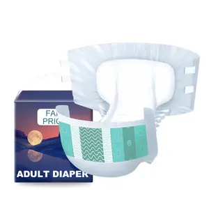 Oem Thick Feel Free economy plastic backed adult cloth diaper all in one fitted waterproof