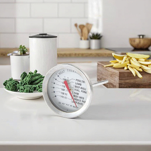 2025 mới nhất SW 304 thép không gỉ thịt Nhiệt kế cho nướng nấu ăn nhà bếp nhiệt kế quay số 130 mm dài thăm dò - Product Image 1