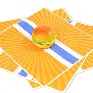 Papier alimentaire anti-graisse personnalisé 12 x 12 pouces, papier ciré pour emballer les hamburgers, papier alimentaire anti-graisse pour sandwichs - Product Image 1