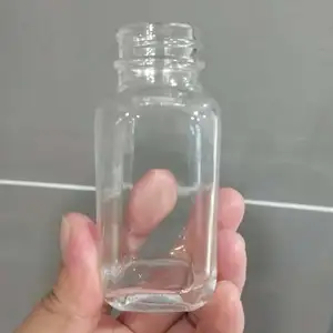 Mocale姜丝供应商2盎司小玻璃瓶60毫升迷你法式方形玻璃瓶