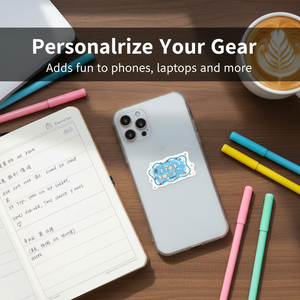 Digital printing, custom waterproof vinyl PVC logo <b>label</b> stickers, printing, die-cut stickers, laptop stickers - Product Image 2