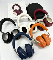 Casque Bluetooth supra-auriculaire de haute qualité avec design en peinture métallique, fonction d'annulation active du bruit et sac de rangement portable